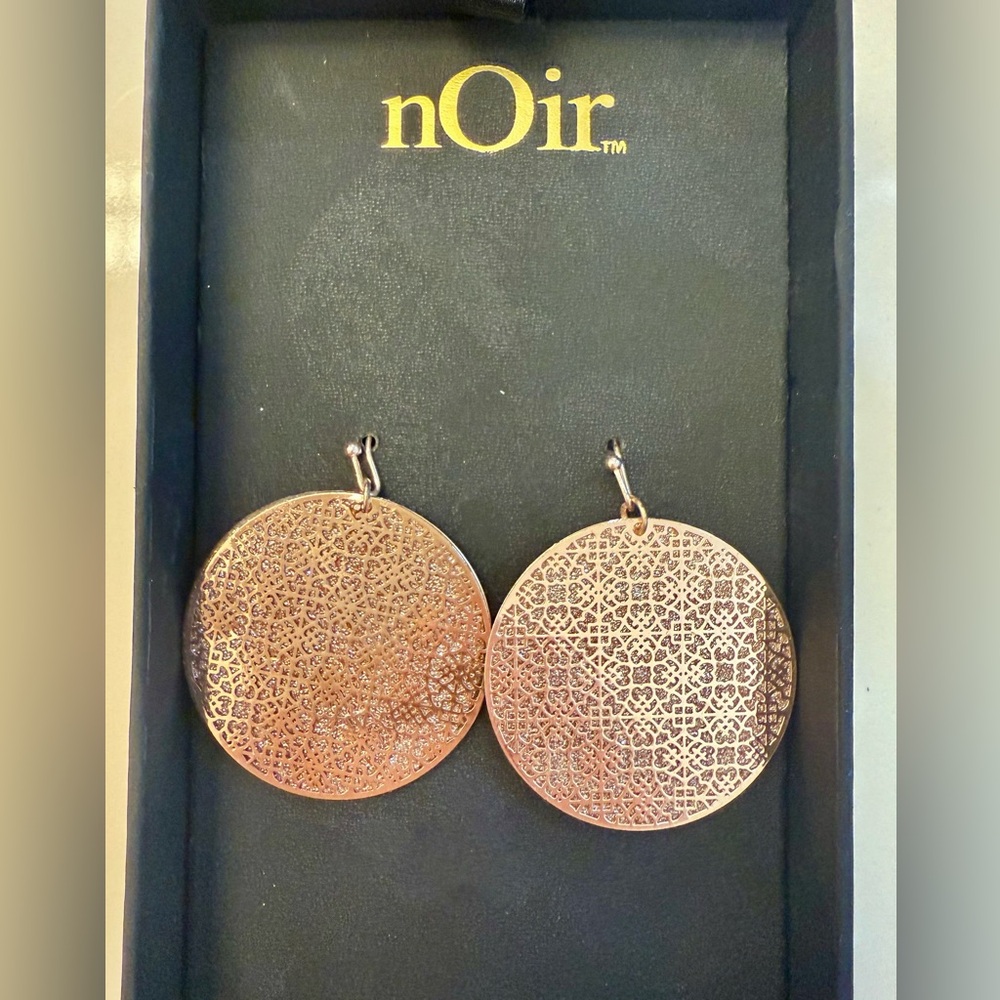 Rose Gold Filigree Earrings
